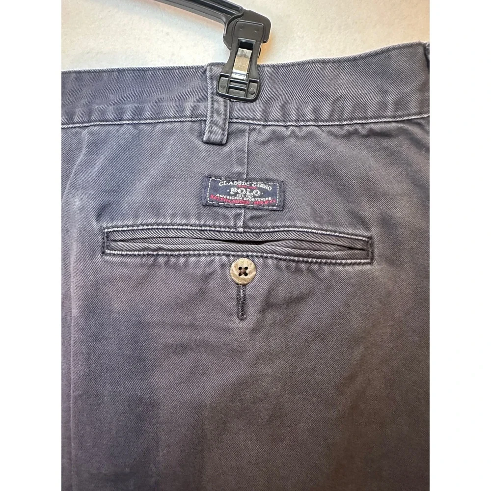 Polo Ralph Lauren Tyler Short Mens Size 40 CHARCOL‎ Pleated Cotton Casual Shorts